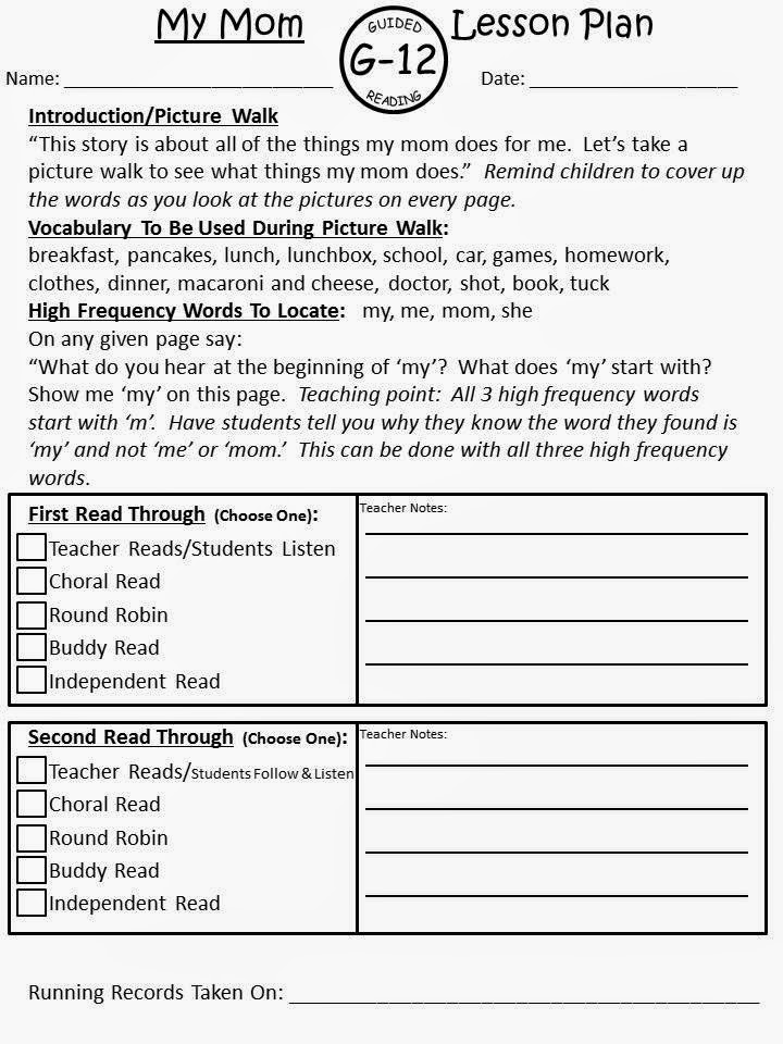 http://www.teacherspayteachers.com/Product/A-FREEBIE-Mothers-Day-ThemeMy-Mom-Level-G-12-Guided-Reading-Book-1233085