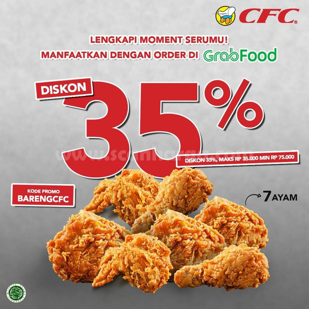 Promo CFC DISKON 35% untuk pemesanan via GRABFOOD