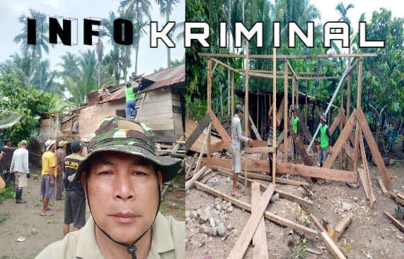 Ketua Forum Kepala Desa Paiker Gotong Royong Perbaiki Rumah Warga keban jati