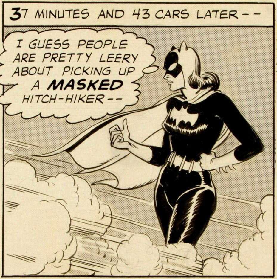 Batgirl Hitchhiking