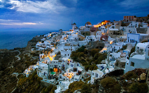 Oia Santorini en Italia (Hermoso Paisaje)