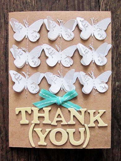 homemade thank you card ideas. thank you card by paige