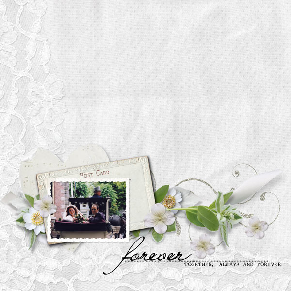 Wedding layout with Elegance by Krakatuka Design at Matrioshki Scrap Designs