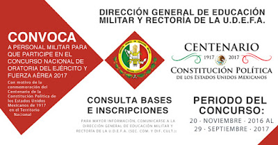 Concurso Nacional de Oratoria del Ejército y Fuerza Aérea mexicana 2017