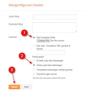 setting header blogger