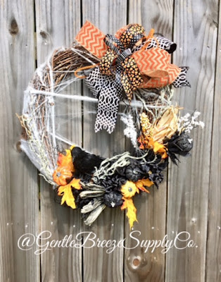 Halloween Wreath, Halloween Grapevine, Cobb Web Wreath, Crow, Halloween Decor, Door Decor, Fall Wreath, Boo, Spider Wreath, Pumpkin Wreath