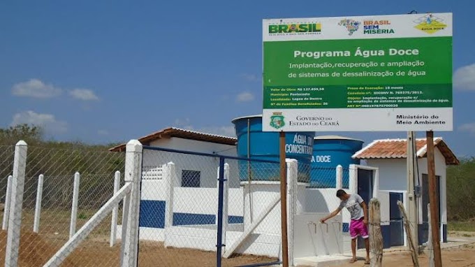 Milésimo sistema de dessalinização do Programa Água Doce é instalado no Ceará.