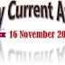 16 November 2022 Current Affairs 