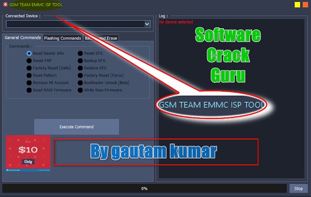 Download GSM TEAM EMMC ISP TOOL V1.0 | Paid 10$ | All ISP Module Supported