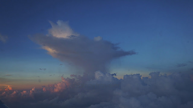 cloud shot at sunset while riding a plane from Iloilo to Cebu