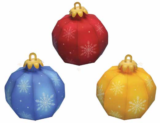 Christmas Tree Ball Ornament Papercraft