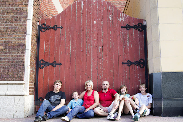 photo of a family in downtown Terre Haute, IN