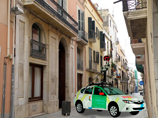 Cotxe de Google Maps al centre de Vilanova i la Geltrú