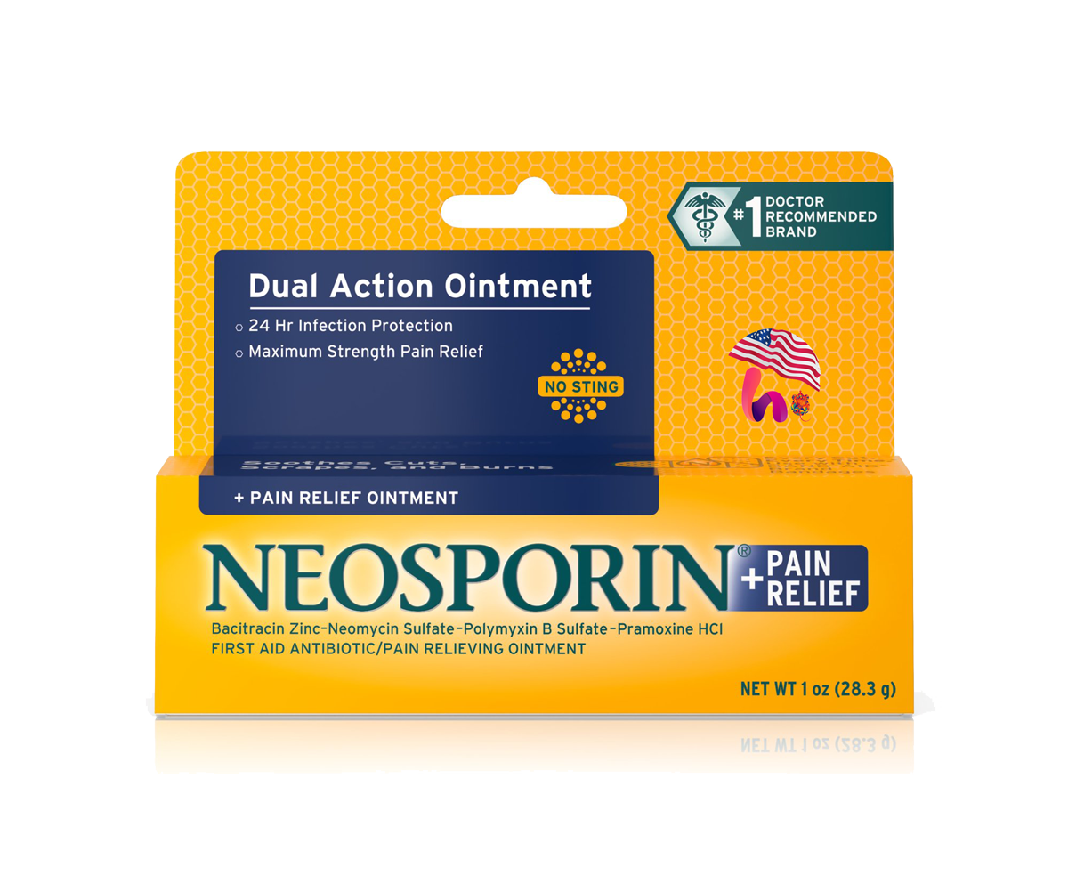 KEM MỠ KHÁNG SINH, TRỊ SẸO NEOSPORIN + Pain Relief Dual Action Topical Antibiotic