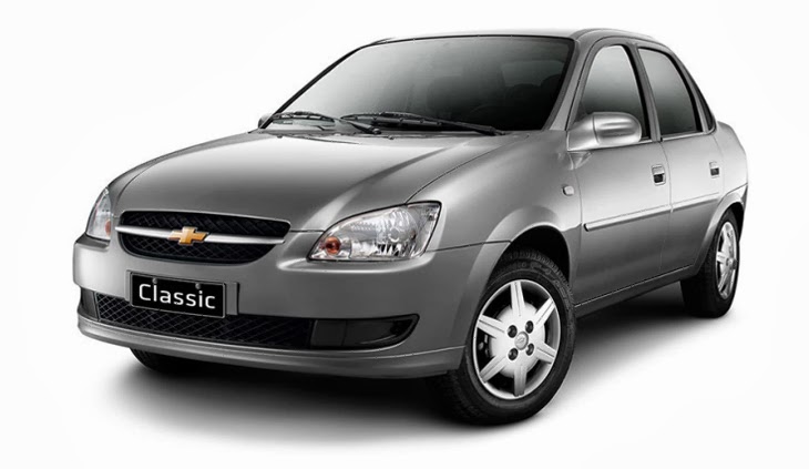 Chevrolet Classic é na Rumo Norte - Design sofisticado com o toque esportivo da grade e das entradas dianteiras de ar.