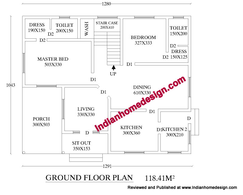 Single Floor House Plans In Kerala. Posted by Indian Home Plans
