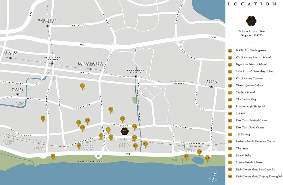 70 St Patrick's Location Map