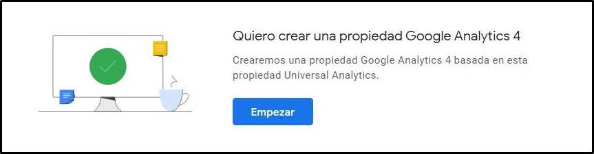 Asistente de configuración  de GA4