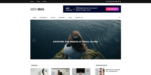 meshmag blogger template