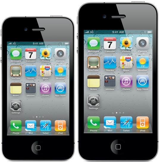  be 4-inch, the existing iPhone 4 has a 3.5-inch, Apple will make this 