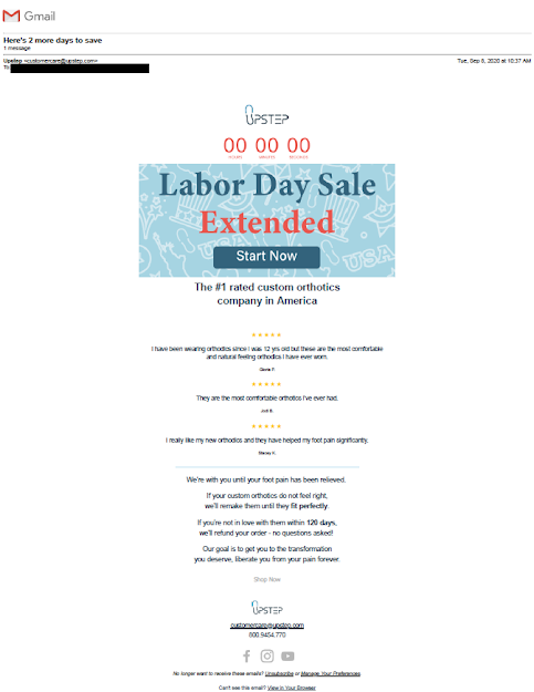 Upstep: Labor Day Sale extended
