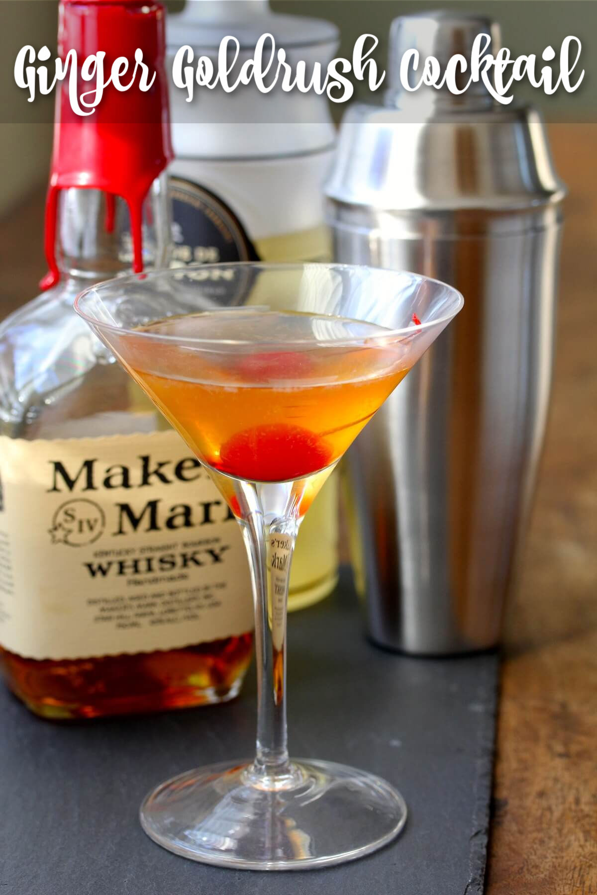 Bourbon Ginger Gold Rush Cocktail with Domain Canton