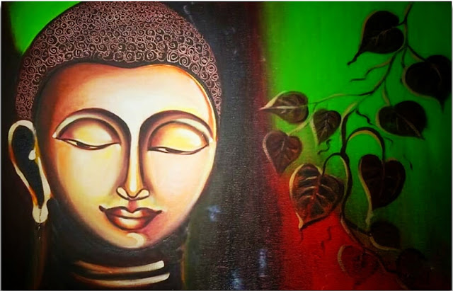 Buddha canvas painting big size