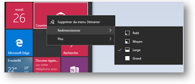 sb astuces - Windows 10 - personnaliser les vignettes du menu Démarrer 4