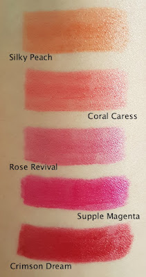 Avon True Colour Supreme Nourishing Lipstick swatches