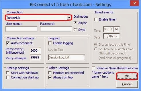 Reconnect - Select Connection