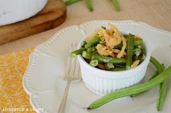 Ramekin of green bean casserole