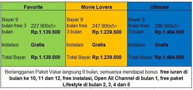 Berlangganan 1 Tahun Paket Value MNC Vision Indovision 2020