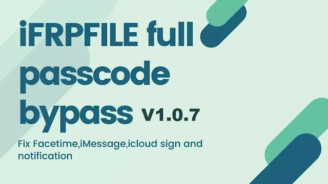 iFrpfile iCloud tool v1.0.7