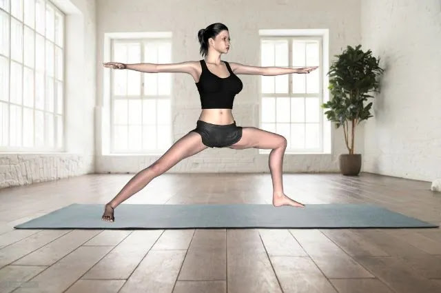 Warrior Pose Yoga for Weight Loss