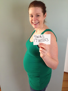 17 week twin belly