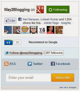 Social Subscription Widget