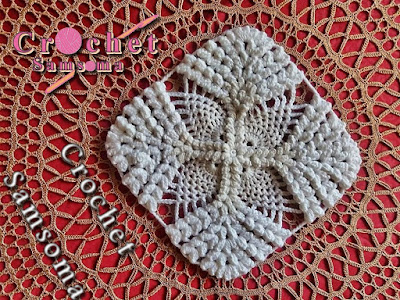 كروشيه مفرش مربع يصلح لعمل مفارش سرير .كروشيه مفرش مربع بغرزة الاناناس . crochet samsoma   . Napperons au crochet  . . مفارش كروشيه صغيرة . ورشه مفرش النيش المربع  . .مفرش كروشية مربع. مفرش كروشيه مربع مع الخطوات . .  كروشيه مفرش مربع  .   مفارش كروشي . 