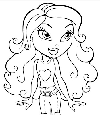Bratz Coloring Pages on Bratz Coloring Pages  Bratz Print And Color