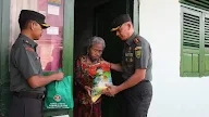 HUT TNI yang ke 77, Kodim 0402/OKI Berikan Bingkisan Sembako ke Warakawuri