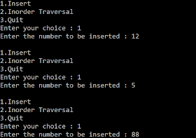 C code to implement Threaded Binary Search Tree