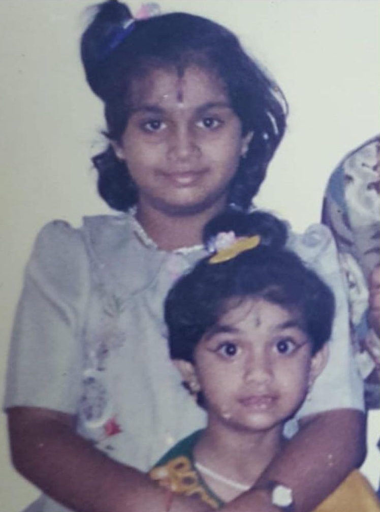 South Indian Actress Keerthy Suresh Childhood Pic with her Elder Sister Revathy Suresh | South Indian Actress Keerthy Suresh Childhood Photos | Real-Life Photos
