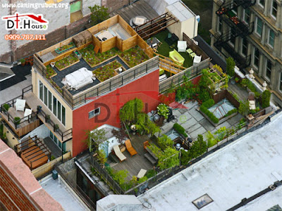 Biện pháp thiết kế sân vườn trên sân thượng đẹp đơn giản