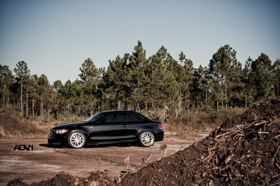 Black BMW 135i on ADV1 Wheels