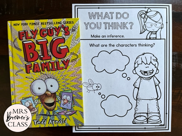 Fly Guys Big Family book study activities unit with Common Core aligned literacy companion activities for First Grade & Second Grade
