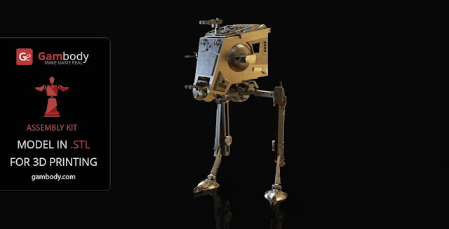 AT-ST Star Wars figure for 3D printing