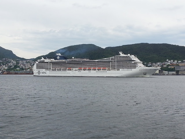 Cruise ship MSC Magnifica in Bergen, Norway