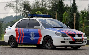 Modification Mitsubishi Lancer 2006 Police White