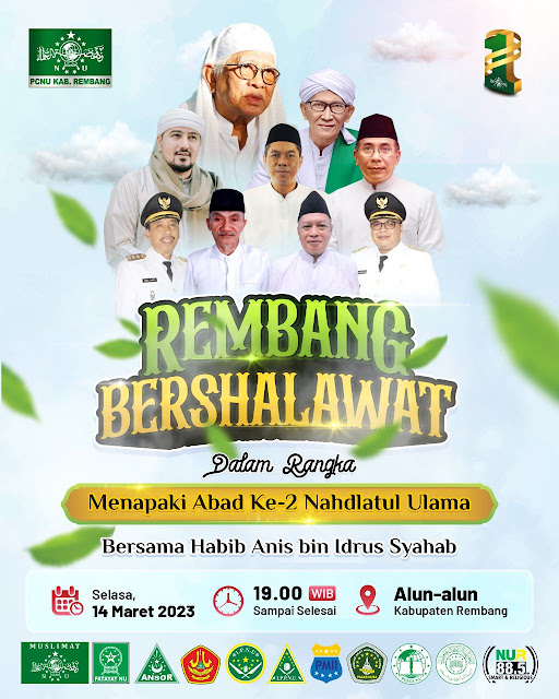 Menapaki Abad Ke-2 Nahdlatul Ulama, PC NU Rembang Gelar Rembang Bershalawat Bersama Tokoh Nasional dan Internasional