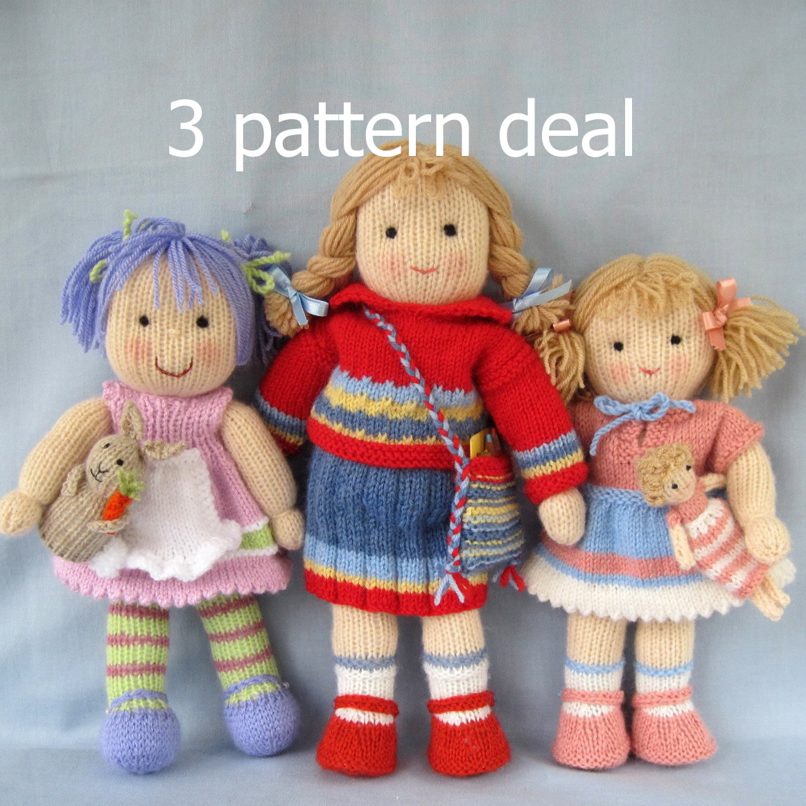 Pin Doll Knitting Patterns Dolls on Pinterest