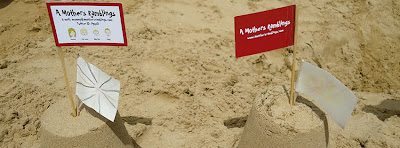 Business Cards as Sandcastle Flags